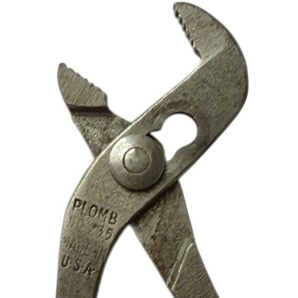 Vintage Mini Plomb No 235 Ignition Pliers Slip Joint Made in USA 4 1/4" - A1115 - Picture 2 of 10